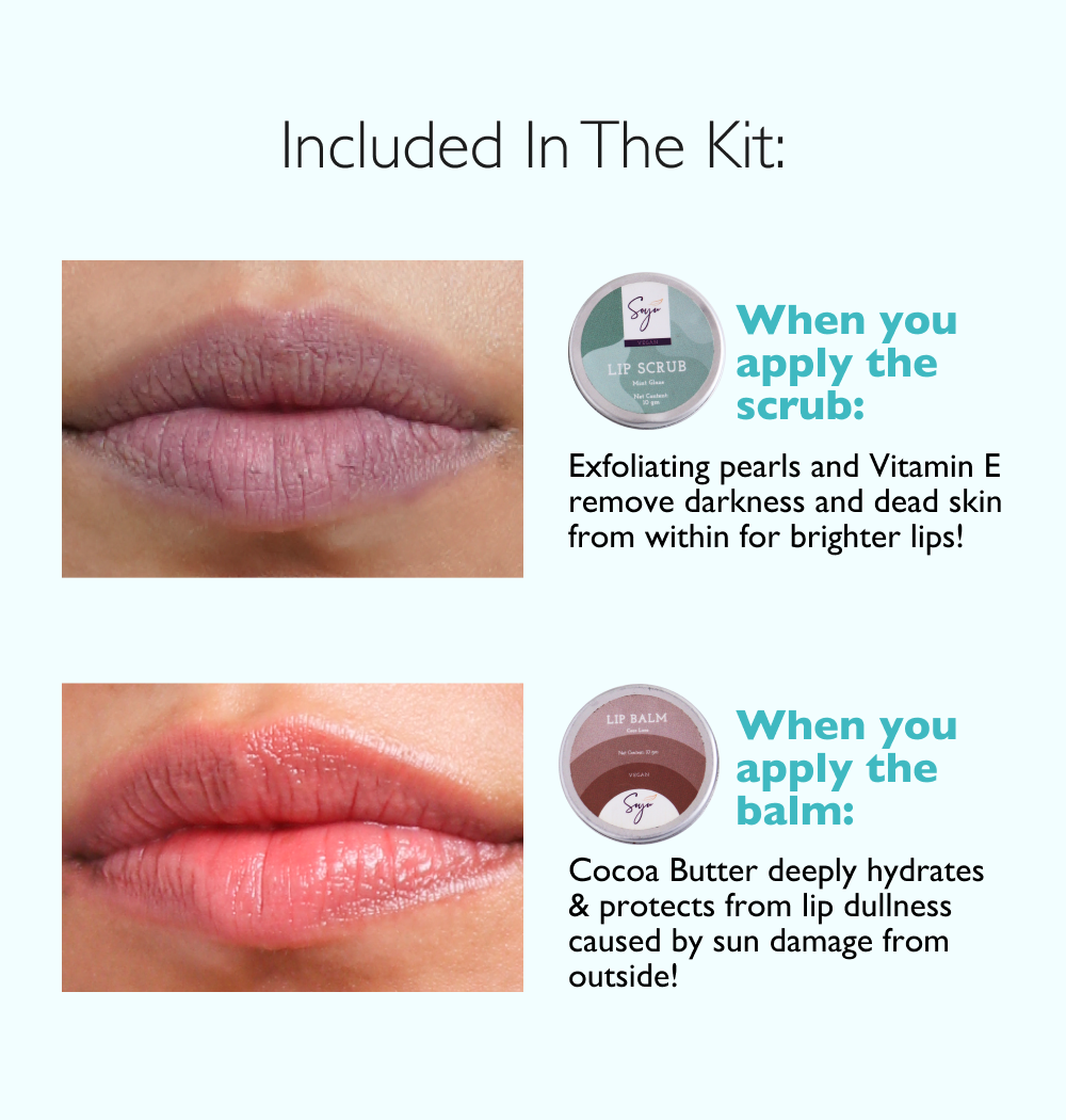 Smoker Lips Brightening Routine (1 Lip Scrub + 1 Lip Balm)- 60-Day Pack - Mint Chocolate Chip