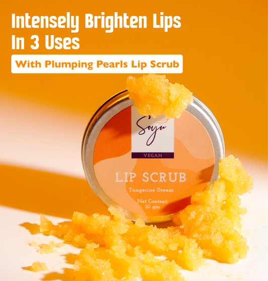 Lip Brightening Scrub with Plumping Pearls - Tangerine Dream