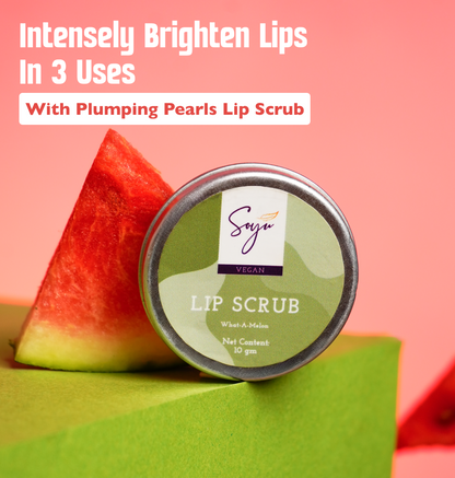 Lip Brightening Scrub with Plumping Pearls - What-A-Melon