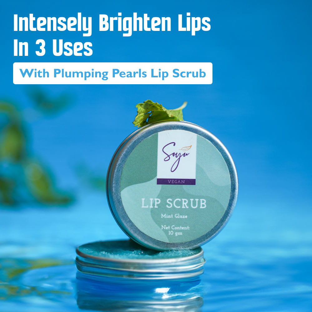 Lip Brightening Scrub with Plumping Pearls - Mint Glaze