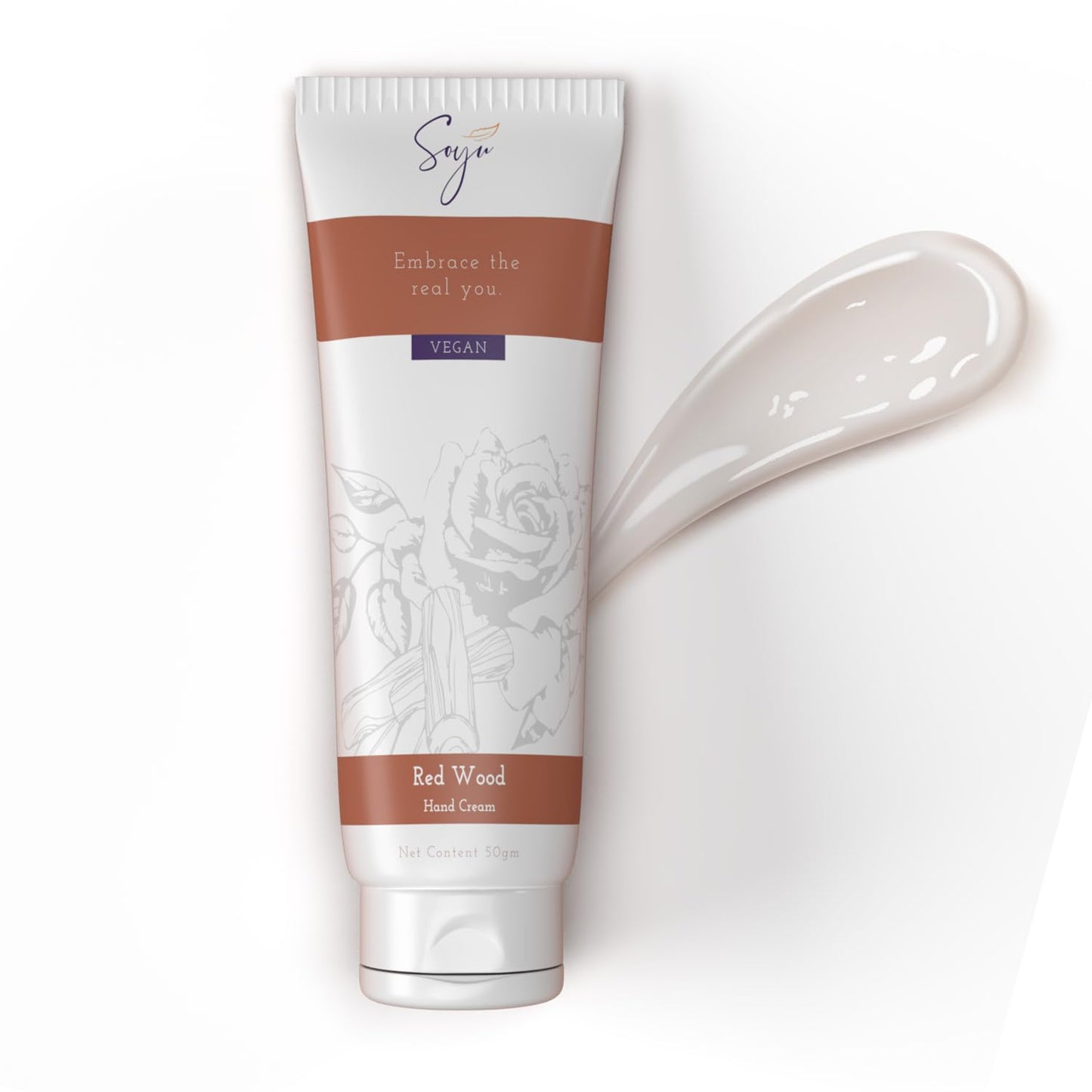 Soyu Hand Cream for Dry and Rough Hands | Formulated with Ceramides and Hyaluronic Acid | Non Sticky, Quick Absorption & Light Weight | Lily of the Valley Fragrance | Vegan & Cruelty Free (50 Gm)