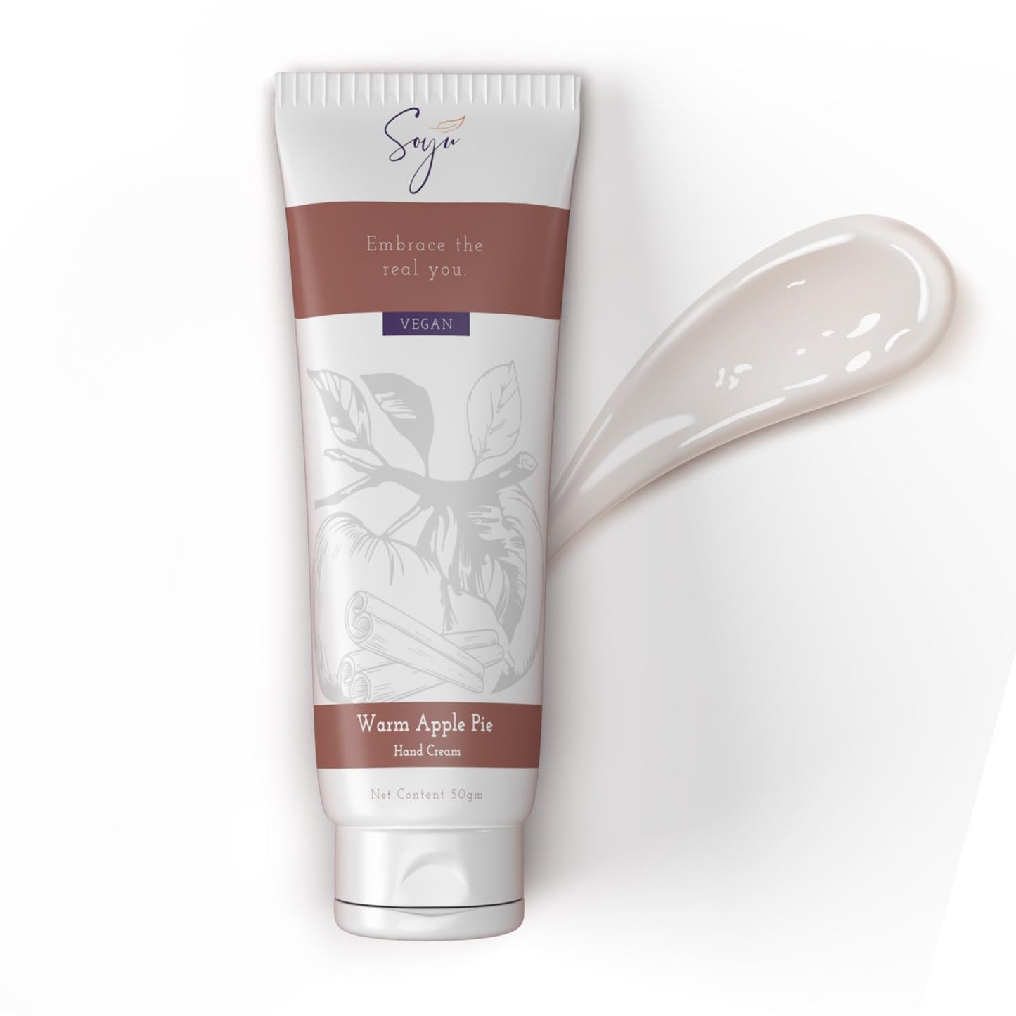 Soyu Hand Cream for Dry and Rough Hands | Formulated with Ceramides and Hyaluronic Acid | Non Sticky, Quick Absorption & Light Weight | Lily of the Valley Fragrance | Vegan & Cruelty Free (50 Gm)