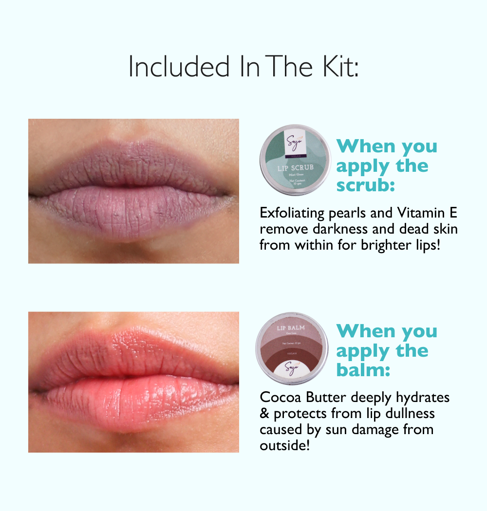 Smoker Lips Brightening Routine (1 Lip Scrub + 1 Lip Balm)- 60-Day Pack  - Mint Chocolate Chip