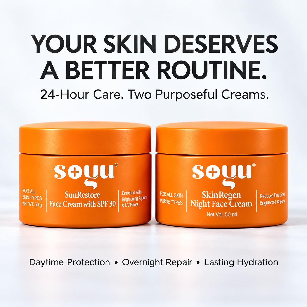 Soyu Face Care | Day Cream, Night Cream & Combo | Clinically proven visible results in 28 days